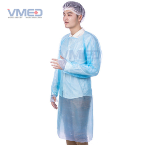 Einwegblaues PE-Kleid
