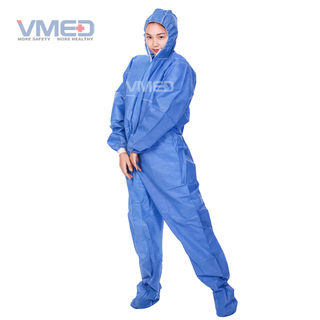 Blauer Einweg-SMS-Overall